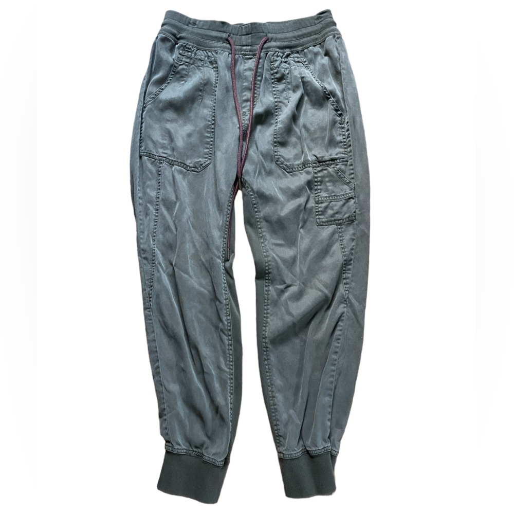 Anthropologie Soft Army Green Drawstring Joggers - image 1